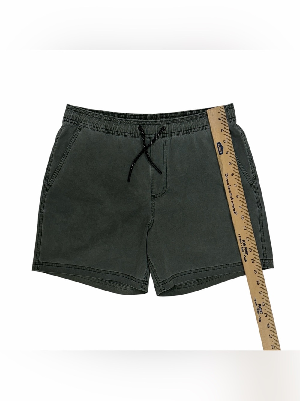 Bear Bottom Volley Shorts Men Medium Green 5.5 Elastic Waist Chino Casual Preppy - Picture 9 of 9
